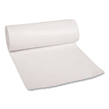 Low-Density Waste Can Liners, 30 gal, 0.6 mil, 30  x 36 , White, Perforated Roll, 25 Bags/Roll, 8 Rolls/Carton