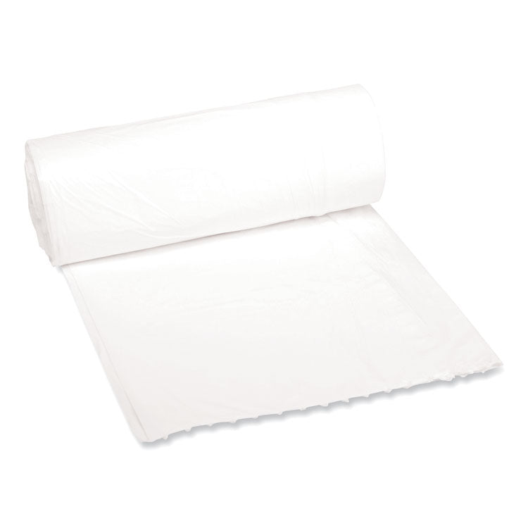 Low-Density Waste Can Liners, 16 gal, 0.4 mil, 24  x 32 , White, Perforated Roll, 25 Bags/Roll, 20 Rolls/Carton