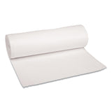 Low-Density Waste Can Liners, 60 gal, 0.6 mil, 38  x 58 , White, Perforated Roll, 25 Bags/Roll, 4 Rolls/Carton