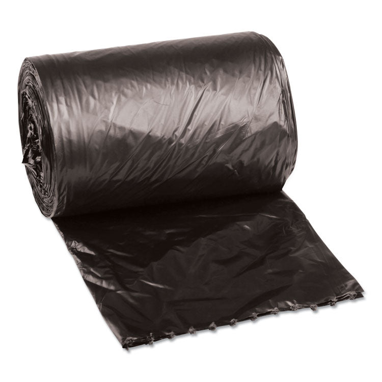 Low-Density Waste Can Liners, 4 gal, 0.35 mil, 17  x 17 , Black, Perforated Roll, 50 Bags/Roll, 20 Rolls/Carton