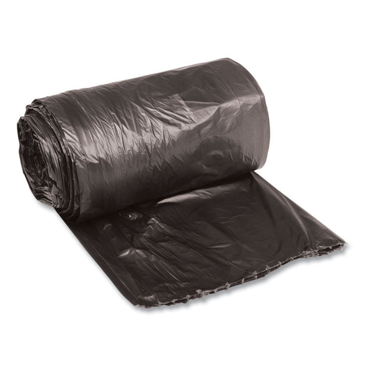 Low-Density Waste Can Liners, 16 gal, 0.35 mil, 24  x 32 , Black, Perforated Roll, 50 Bags/Roll, 10 Rolls/Carton