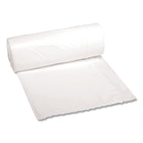 Low-Density Waste Can Liners, 10 gal, 0.4 mil, 24  x 23 , White, Perforated Roll, 25 Bags/Roll, 20 Rolls/Carton