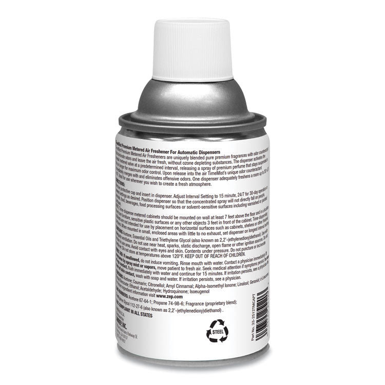 Premium Metered Air Freshener Refill, Baby Powder, 5.3 oz Aerosol Spray, 12/Carton