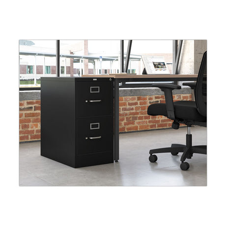 310 Series Vertical File, 2 Letter-Size File Drawers, Black, 15" x 26.5" x 29"