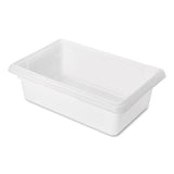 Food/Tote Boxes, 3.5 gal, 18 x 12 x 6, White, Plastic