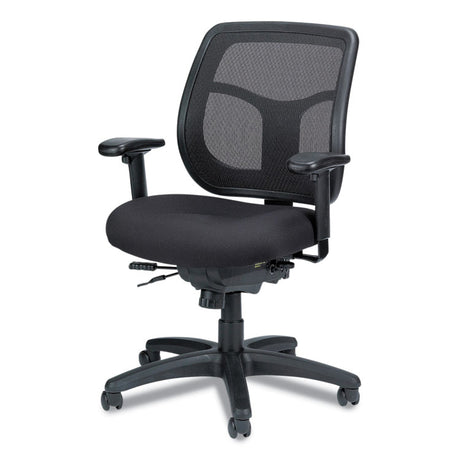 Apollo Multi-Function Mesh Task Chair, Supports Up to 250 lb, 18.9" to 22.4" Seat Height, Silver Seat/Back, Black Base