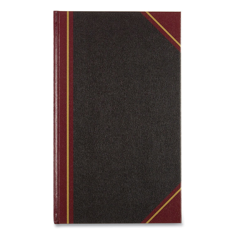 Texthide Record Book, 1-Subject, Medium/College Rule, Black/Burgundy Cover, (500) 14 x 8.5 Sheets