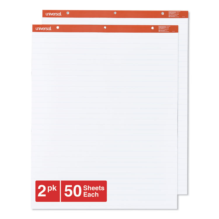 Easel Pads/Flip Charts, Presentation Format (1" Rule), 27 x 34, White, 50 Sheets, 2/Carton