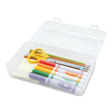 Gem Polypropylene Pencil Box with Lid, Polypropylene, 8.5 x 5.25 x 2.5, Clear