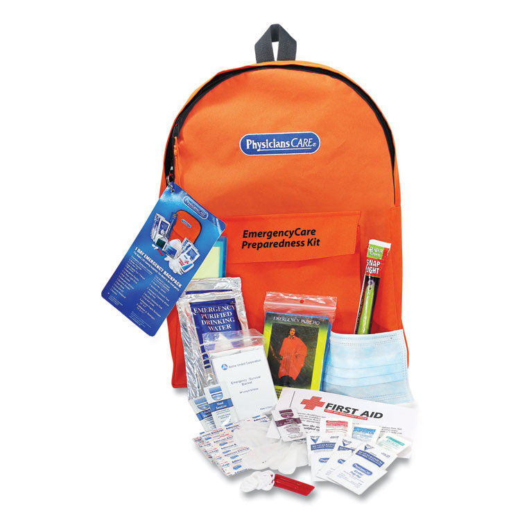 Emergency Preparedness First Aid Backpack, 43 Pieces/Kit