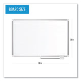 Ruled Magnetic Steel Dry Erase Planning Board, 48 x 36, White Surface, Silver Aluminum Frame