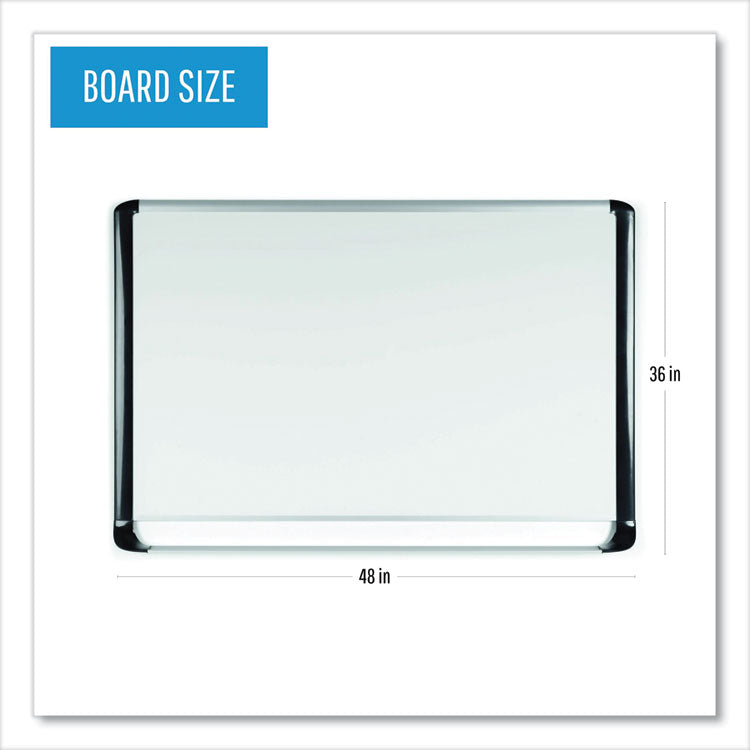 Gold Ultra Magnetic Dry Erase Boards, 48 x 36, White Surface, Black Aluminum Frame