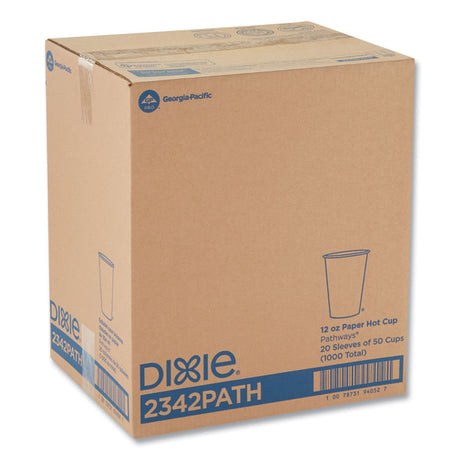 Pathways Paper Hot Cups, 12 oz, 50/Pack