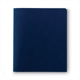 Two-Pocket Folder, Textured Paper, 100-Sheet Capacity, 11 x 8.5, Dark Blue, 25/Box