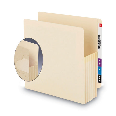 Manila End Tab TUFF Pockets, 5.25" Expansion, Letter Size, Manila, 10/Box
