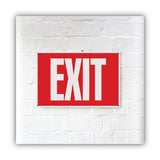 Glow-in-the-Dark Safety Sign, Exit, 12 x 8, Red