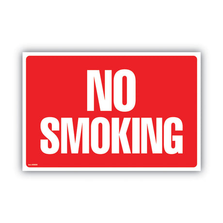 Two-Sided Signs, No Smoking/No Fumar, 8 x 12, Red