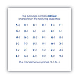 Letters, Numbers and Symbols, Self Adhesive, Black, 3"h, 64 Characters