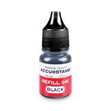 ACCU-STAMP Gel Ink Refill, 0.35 oz Bottle, Black