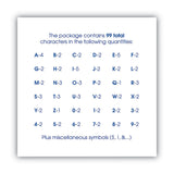 Letters, Numbers and Symbols, Self Adhesive, Black, 2"h, 84 Characters