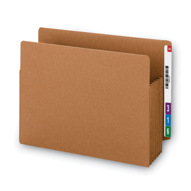 Heavy-Duty Redrope End Tab TUFF Pockets, 5.25" Expansion, Letter Size, Redrope, 10/Box