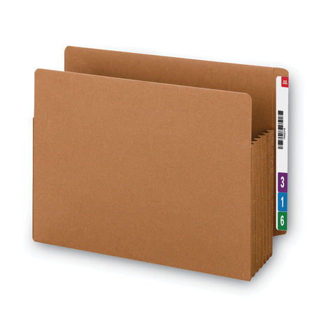 Heavy-Duty Redrope End Tab TUFF Pockets, 5.25" Expansion, Letter Size, Redrope, 10/Box