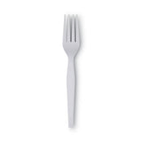 Plastic Cutlery, Heavyweight Forks, White, 100/Box