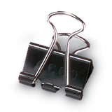 Binder Clips, Medium, Black/Silver, Dozen