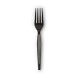 Plastic Cutlery, Heavyweight Forks, Black, 1,000/Carton
