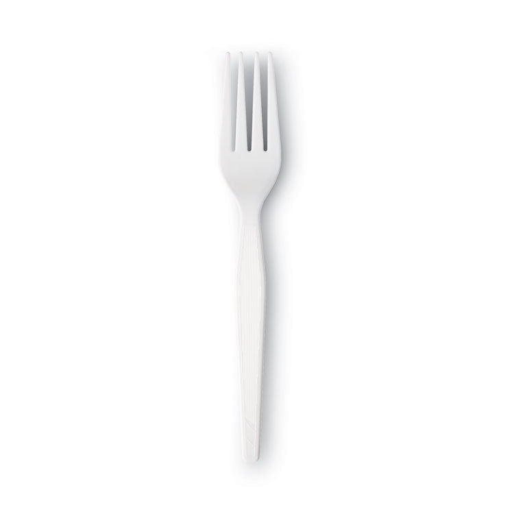 Plastic Cutlery, Heavyweight Forks, White, 1,000/Carton