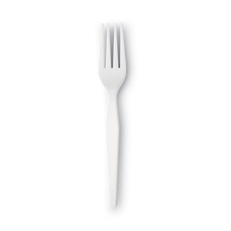 Plastic Cutlery, Heavyweight Forks, White, 1,000/Carton