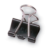 Binder Clips, Large, Black/Silver, Dozen