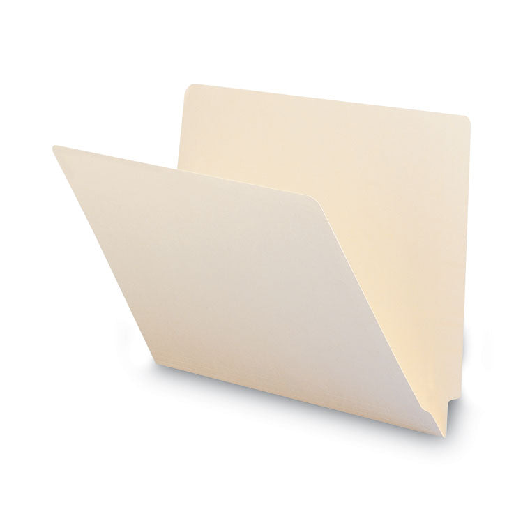 Heavyweight Manila End Tab Folders, 9.5" High Front, Straight 1-Ply Tabs, Letter Size, 0.75" Expansion, Manila, 100/Box