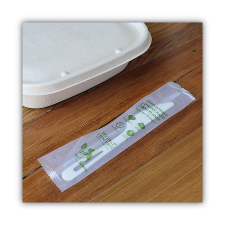 TPLA Compostable Cutlery, Knife, 6.7 , White, 750/Carton