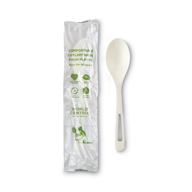 TPLA Compostable Cutlery, Spoon, 6 , White, 750/Carton