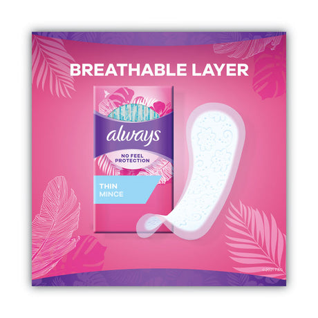 Thin Daily Panty Liners, Regular, 120/Pack