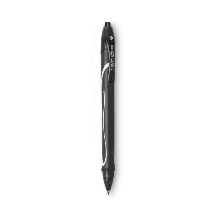 Gel-ocity Quick Dry Gel Pen, Retractable, Medium 0.7 mm, Black Ink, Black Barrel, Dozen