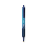 Soft Feel Ballpoint Pen, Retractable, Medium 1 mm, Blue Ink, Blue Barrel, Dozen