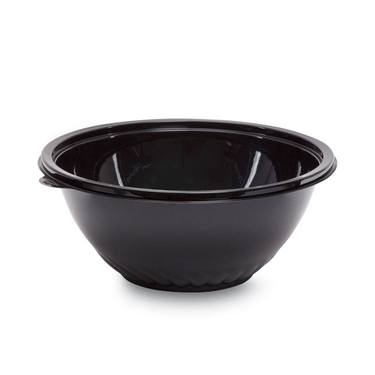 Caterline Pack n  Serve Plastic Bowl, 160 oz, 12  Diameter x 5 h, Black, 25/Carton