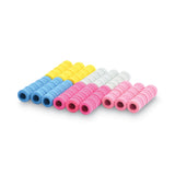 Ribbed Pencil Cushions, 1.75" Long, Assorted Colors, 50/Box