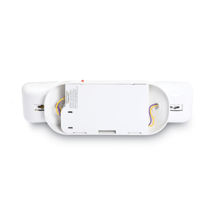 Swivel Head Twin Beam Emergency Lighting Unit, 12.75w x 4d x 5.5"h, White