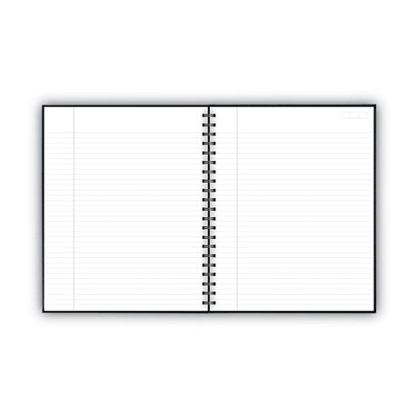 Hardbound Notebook with Pocket, 1-Subject, Wide/Legal Rule, Black Cover, (96) 11 x 8.5 Sheets