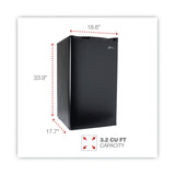 3.2 Cu. Ft. Refrigerator with Chiller Compartment, Black