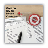 Correction Tape, Mini Economy, Non-Refillable, Clear/Red Applicator, 0.25" x 275", 10/Pack