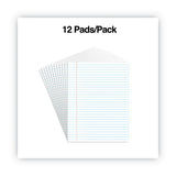 Glue Top Pads, Wide/Legal Rule, 50 White 8.5 x 11 Sheets, Dozen