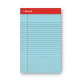 Colored Perforated Ruled Writing Pads, Narrow Rule, 50 Blue 5 x 8 Sheets, Dozen