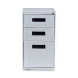 File Pedestal, Left or Right, 3-Drawers: Box/Box/File, Legal/Letter, Light Gray, 14.96" x 19.29" x 27.75"