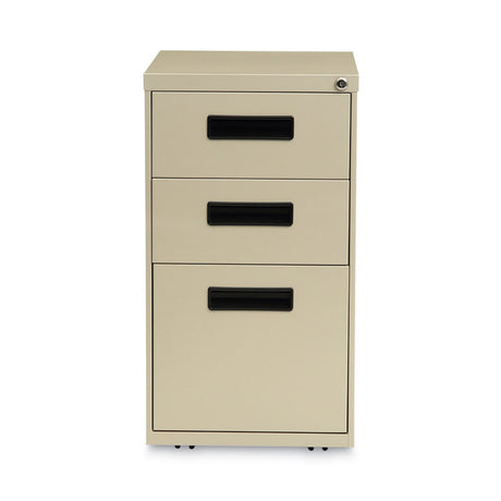 File Pedestal, Left or Right, 3-Drawers: Box/Box/File, Legal/Letter, Putty, 14.96" x 19.29" x 27.75"