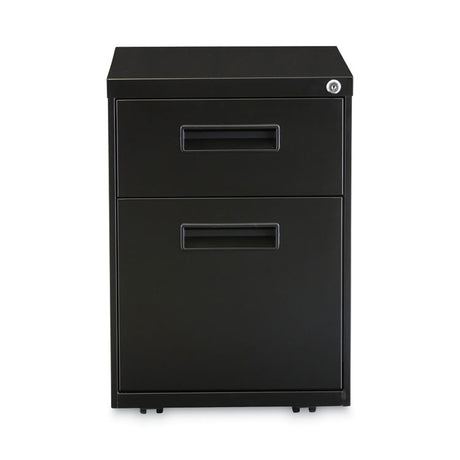 File Pedestal, Left or Right, 2-Drawers: Box/File, Legal/Letter, Black, 14.96" x 19.29" x 21.65"