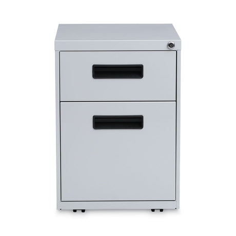 File Pedestal, Left or Right, 2-Drawers: Box/File, Legal/Letter, Light Gray, 14.96" x 19.29" x 21.65"